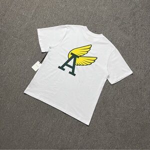 Aime Leon Dore White Tee with Yellow Wing Design